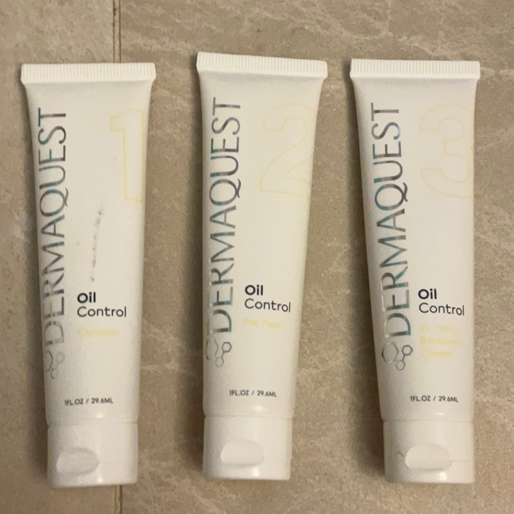 New DermaQuest Oil Control 3 step small size Skincare, peel, cleanser